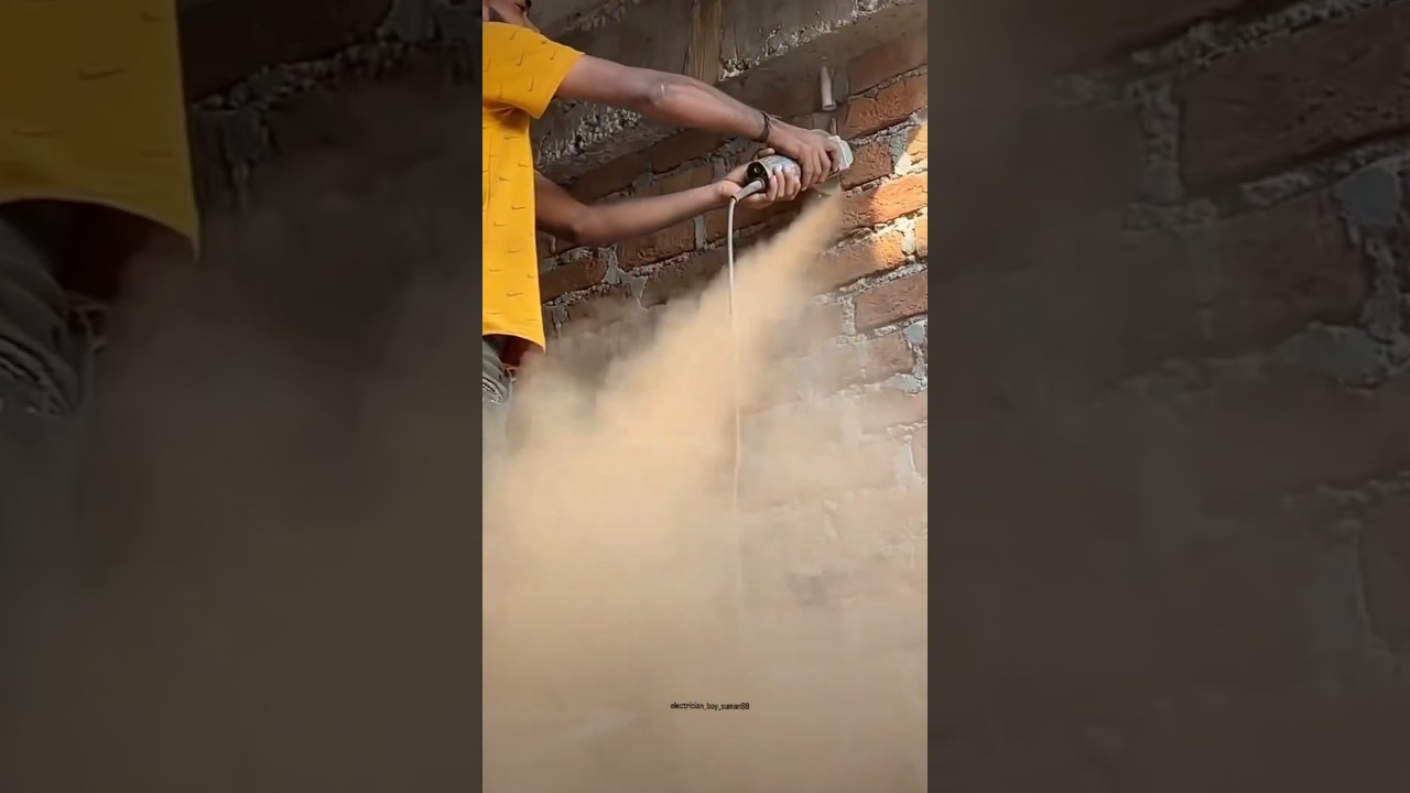 Jheeri cutting #underground pipe fitting #wall cutting #jheeri cutting #electrical #viral #trending