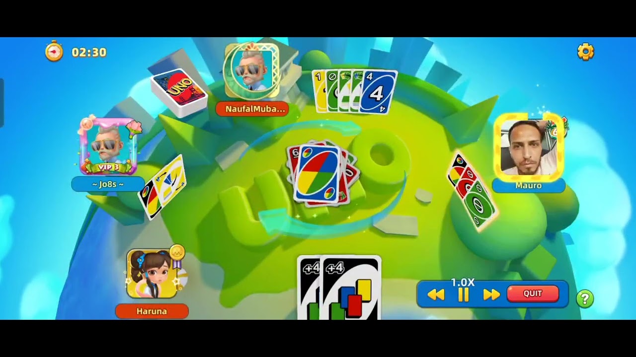 UNO Go Wild x200(Wild Weekend) win 47200 coins (Double Discard All)