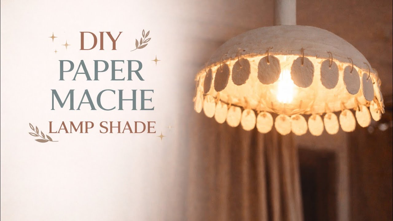 Made a Dreamy Lamp from Papier Mâché | Cozy DIY Home Decor