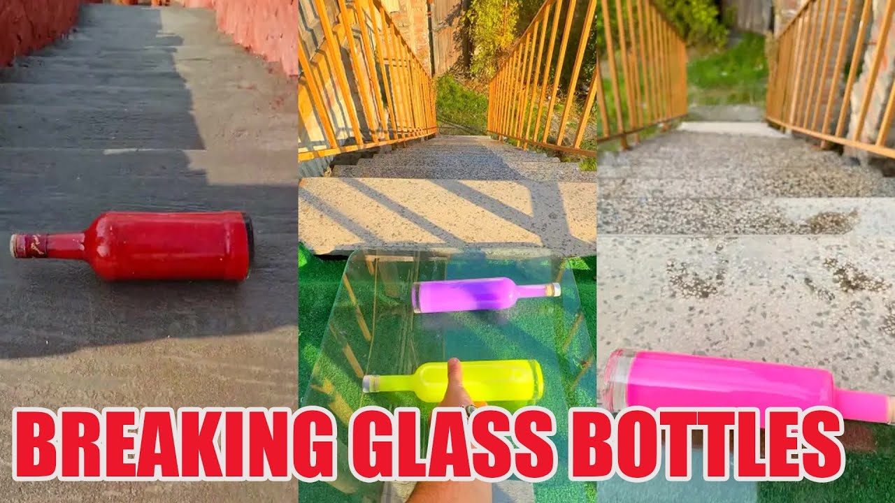 Breaking Glass Bottles and Balloon Drops 🔥 Crushing Crunchy & Soft Things #asmr #satisfying