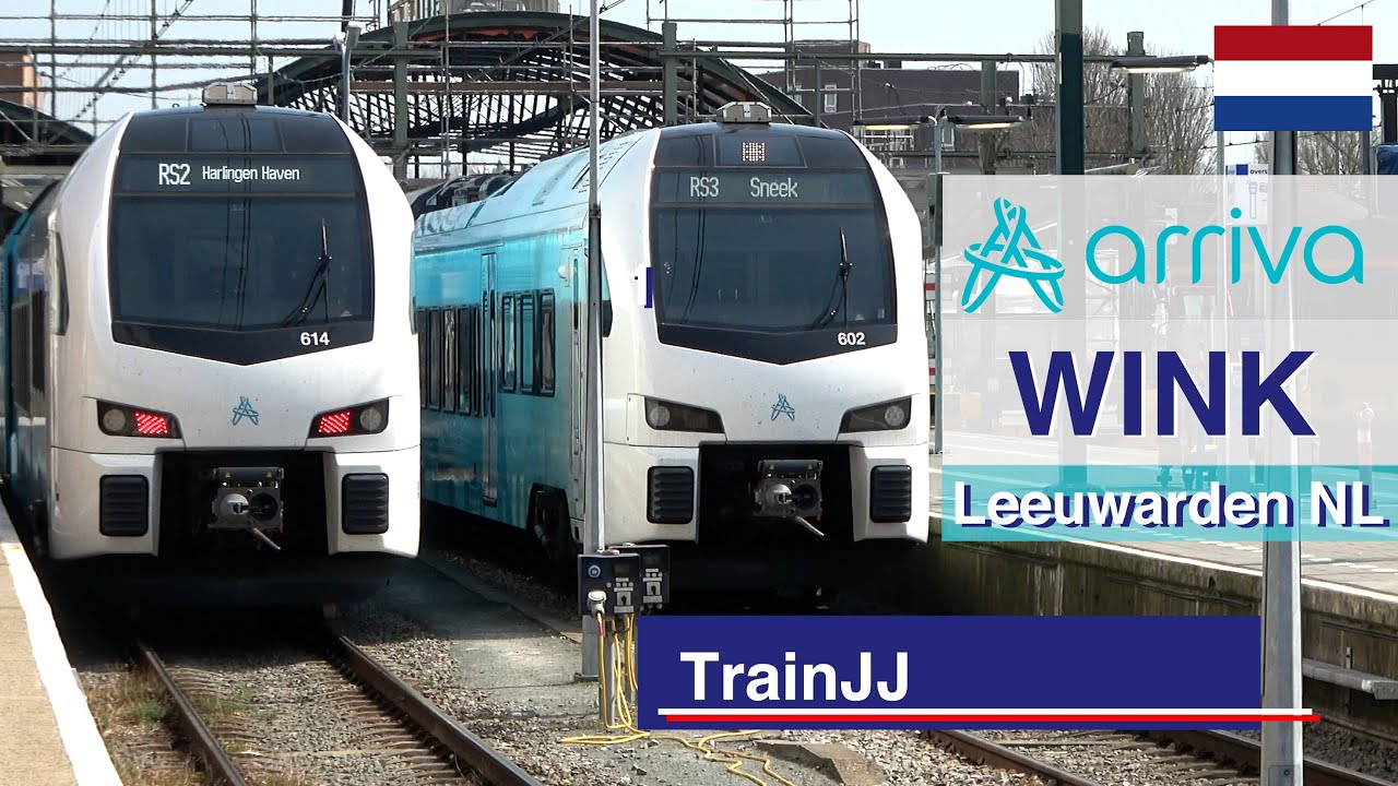 🇳🇱 4K Arriva Wink Trains in Leeuwarden Netherlands | Stadler BMU Bimodal train | Zug um Zug