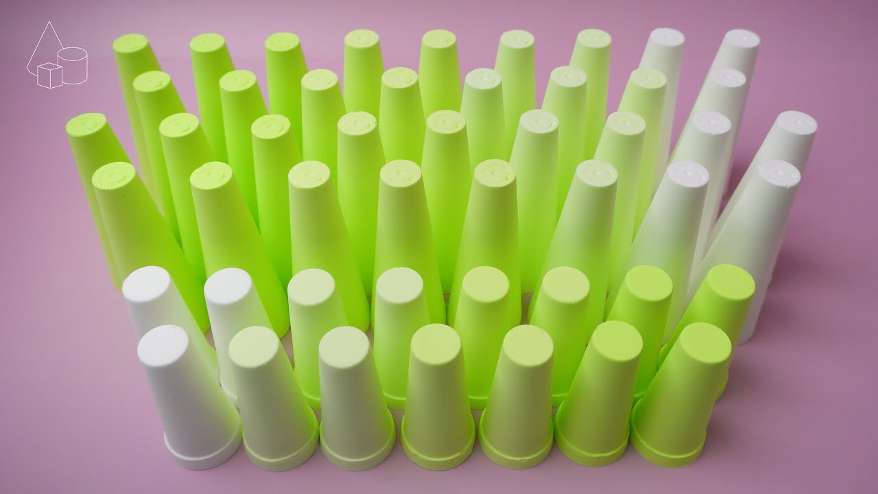 ASMR | Baking Soda Crunch | Neon Green & White Gradient 💚🤍