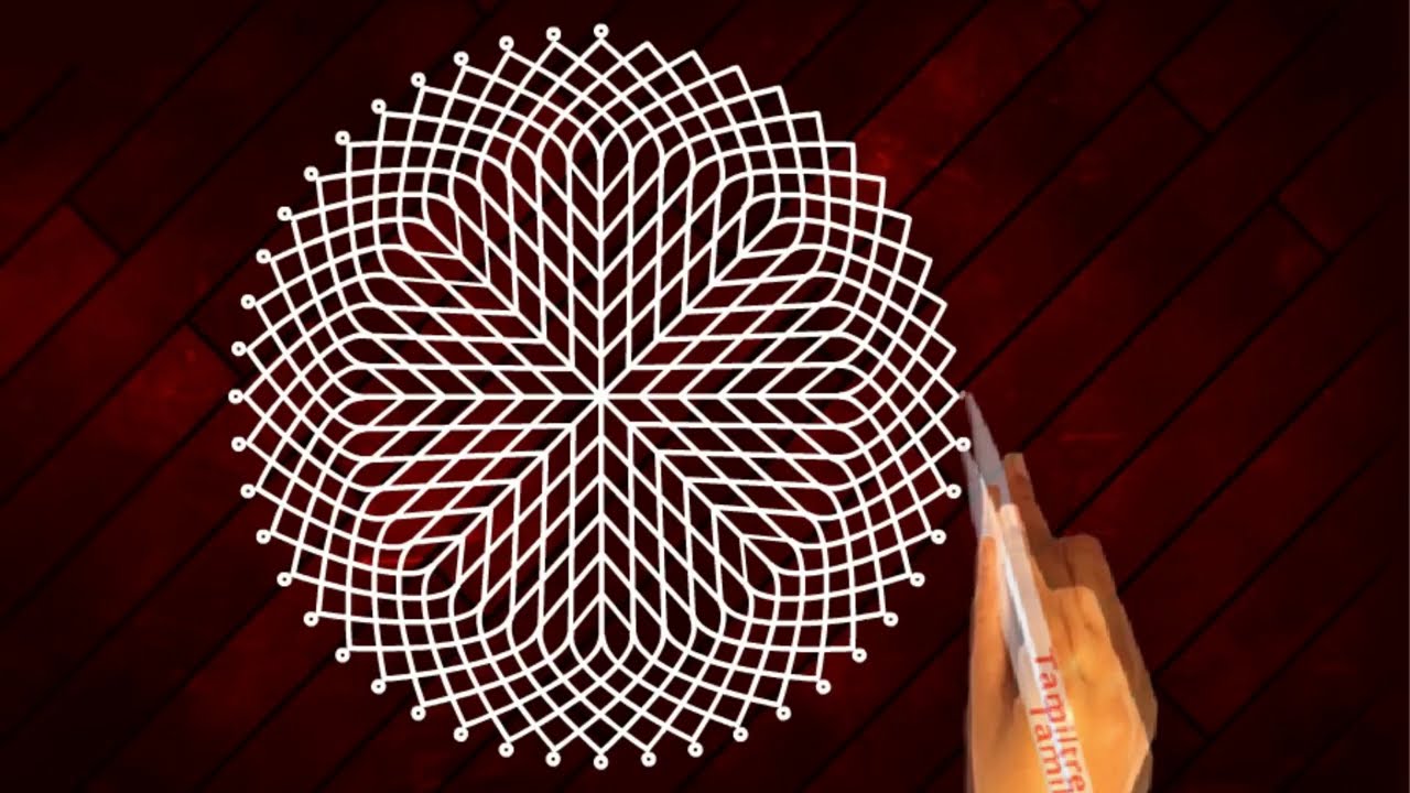 Thousand petals Lotus Rangoli, Diwali Laxmi Pooja Rangoli, Kolam,  Sahasradala Padma, Friday Muggulu