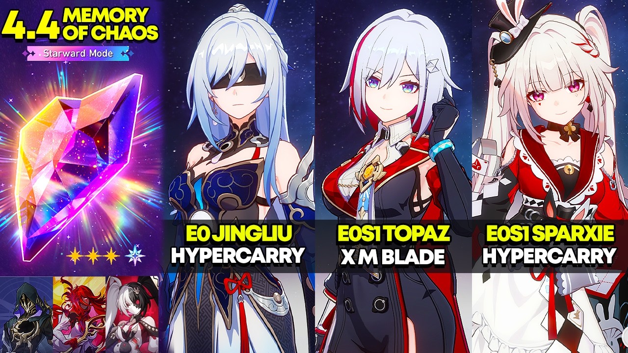 E0 Jingliu, E0S1 Topaz, E0S1 Sparxie | Memory of Chaos 12: Starward Mode | HSR 4.4