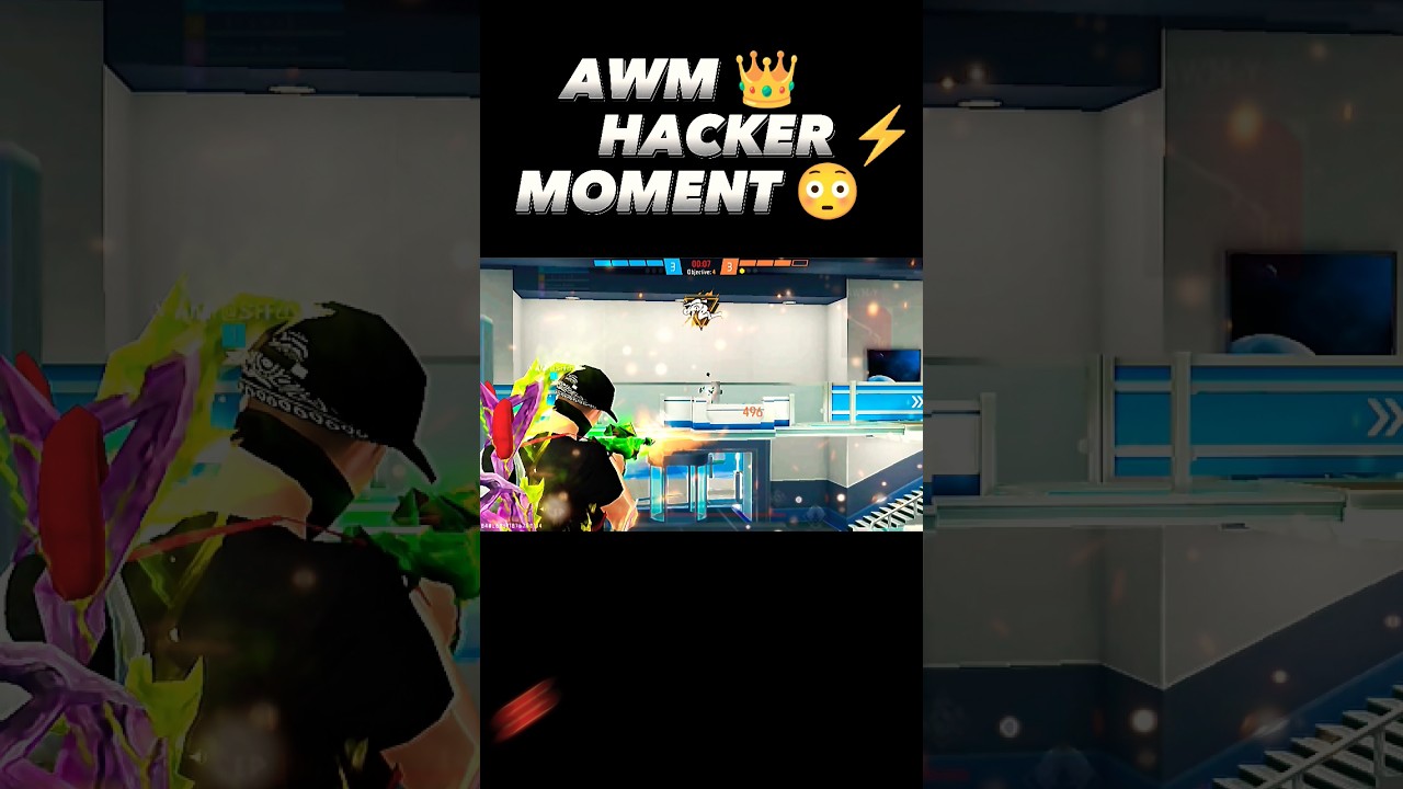 AWM⚡ HACKER 👑 MOMENT🔥 #freefire #shorts #garenafreefire #awm #awmheadshot