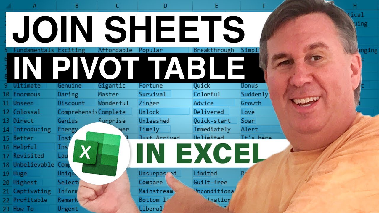 Excel - Pivot Table From Two Sheets without VLOOKUP - Episode 2014