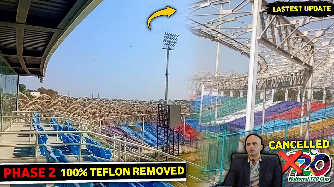 National Stadium Karachi Renovation Lastest Update 🛑 | 100% TEFLON Sheet Removed 