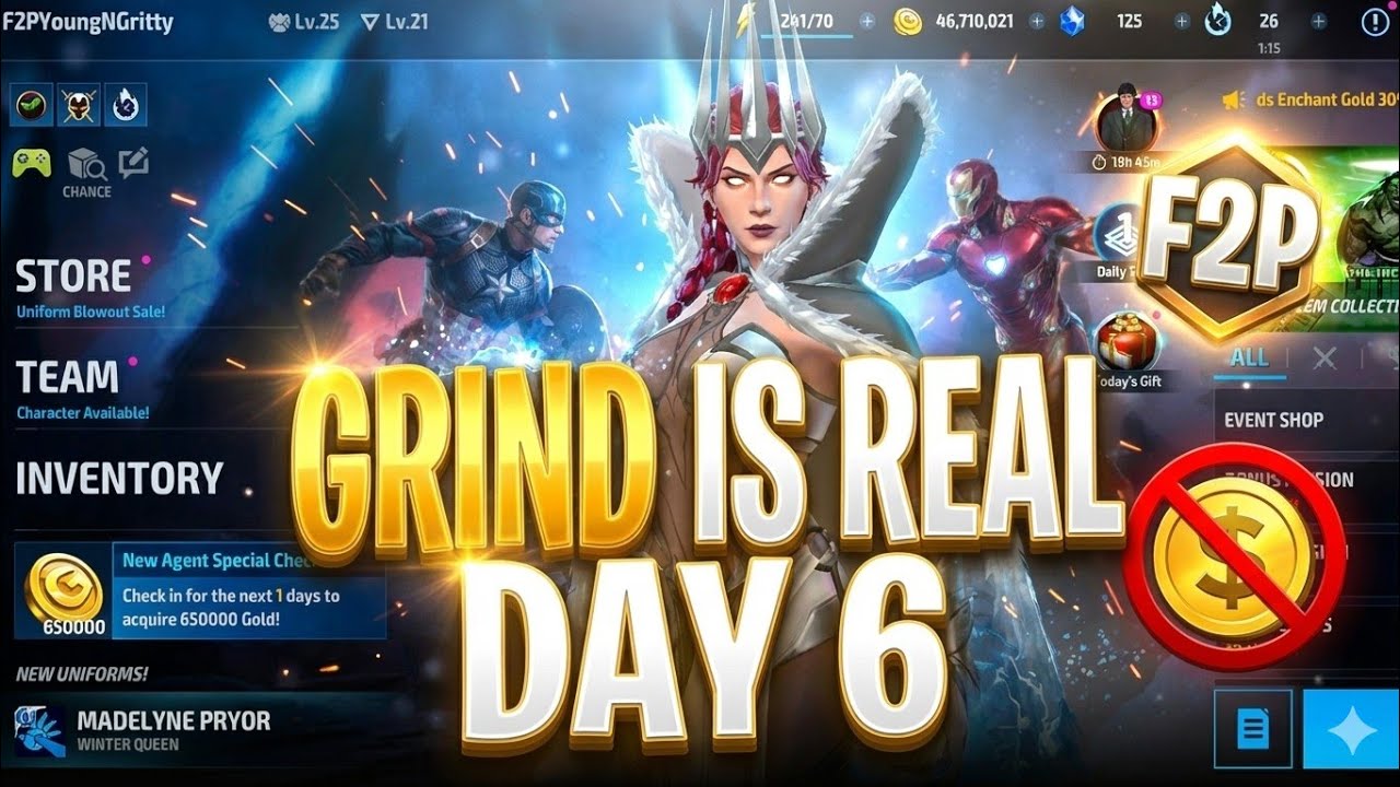 Marvel Future Fight: F2P Day 6 - THE FINAL STRETCH! 🏁