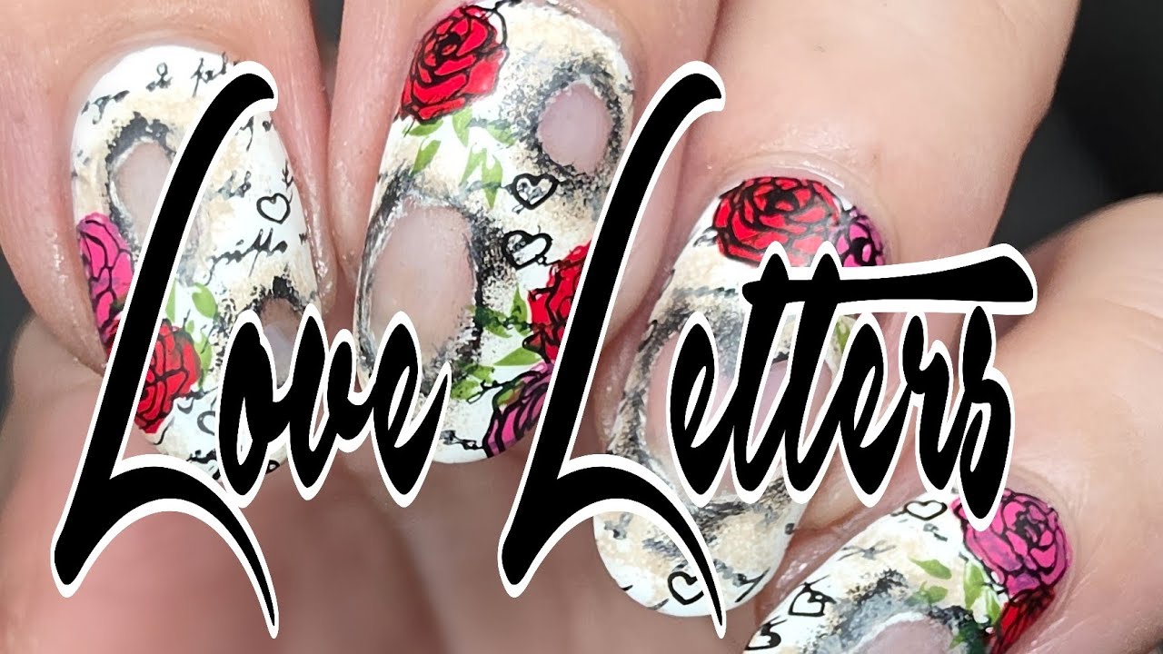 Old Love Letters 💌 How to make burn marks for Nail Art | Valentine's Day 2026 | Clear Jelly Stamper 