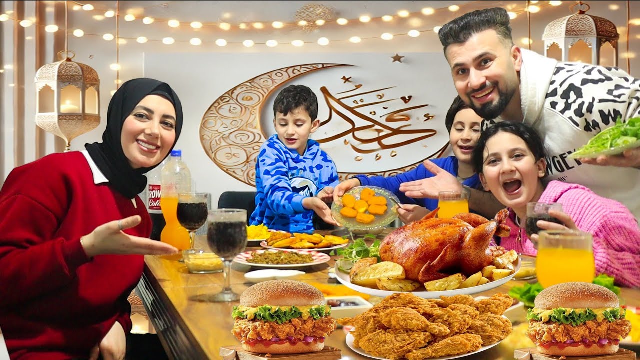 روتين و سفرة فطور اول يوم رمضان 2025🌜 اجواء رمضانية🤩