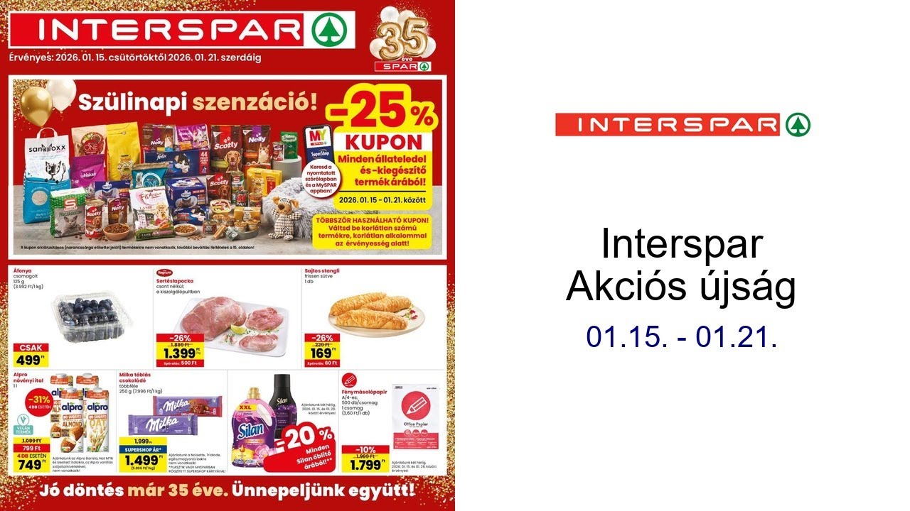 Interspar Akciós újság 01.15. - 01.21.
