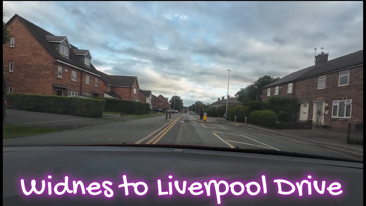 Evening drive from Widnes to Liverpool