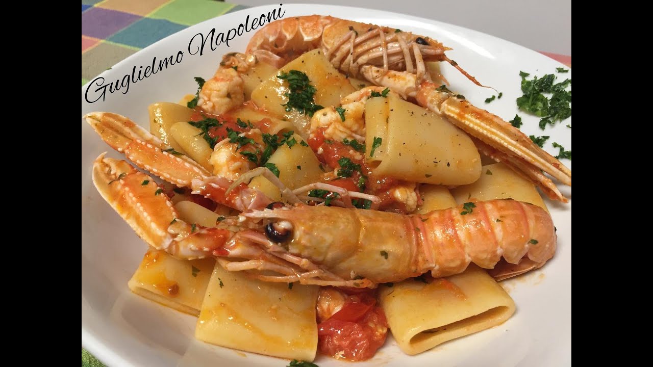 PASTA CON SCAMPI E POMODORINI