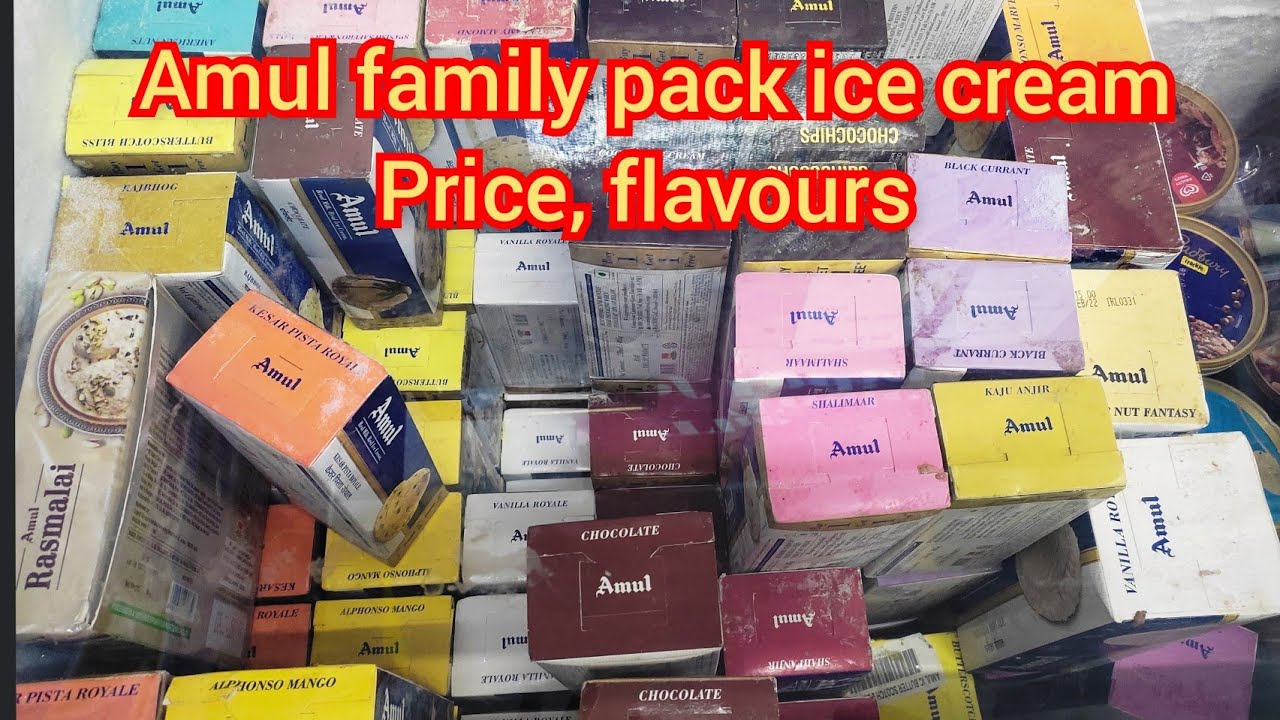 Amul family pack ice cream price flavours quantity Hindi/amul products/amul icecream