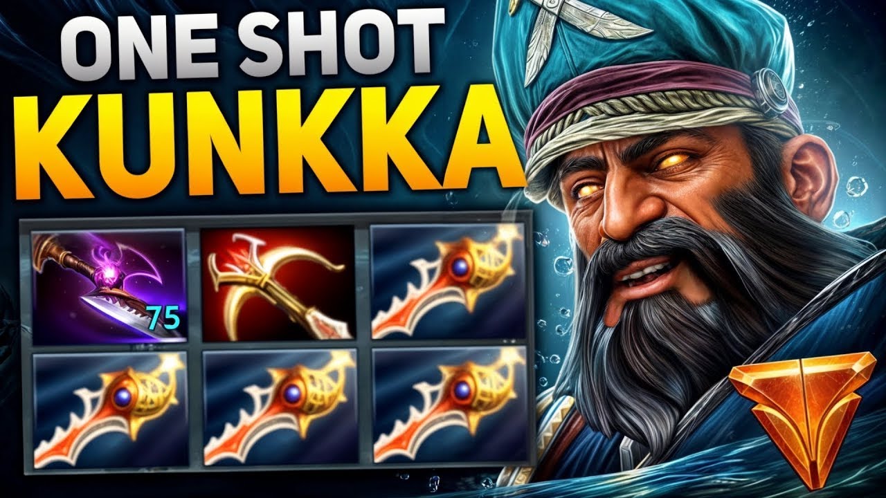 x4 Divine Rapiers Kunkka One Shot 🔥🔥🔥44 Kills +120 Min Comeback | Dota 2 Gameplay