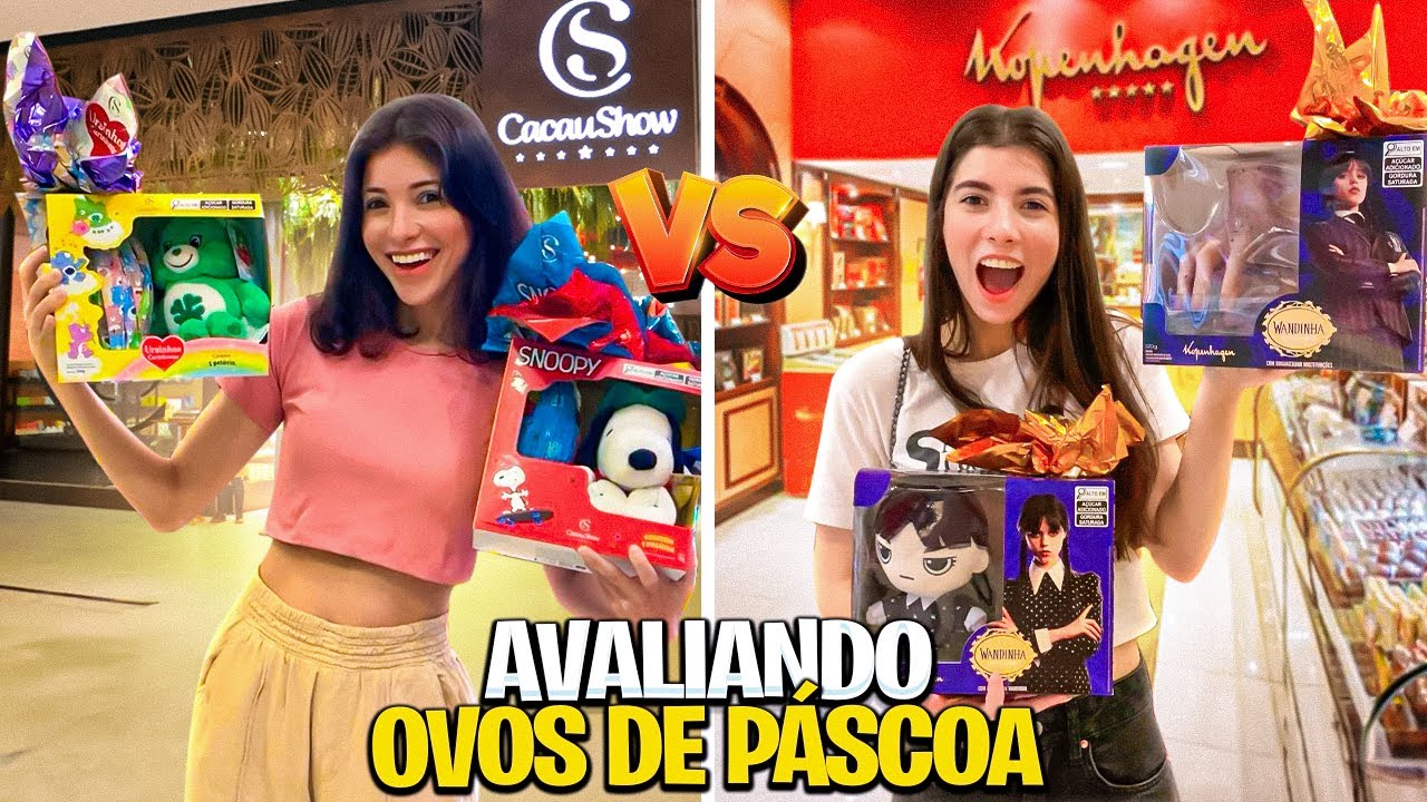 ABRINDO E AVALIANDO OVOS DE PÁSCOA CACAU SHOW Vs KOPENHAGEN !!!