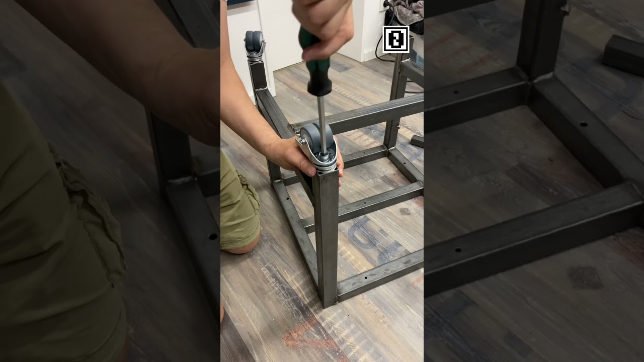 Using expander attachments to fix the castor wheels • ZER╳PAGE #metalworking #welding #shorts