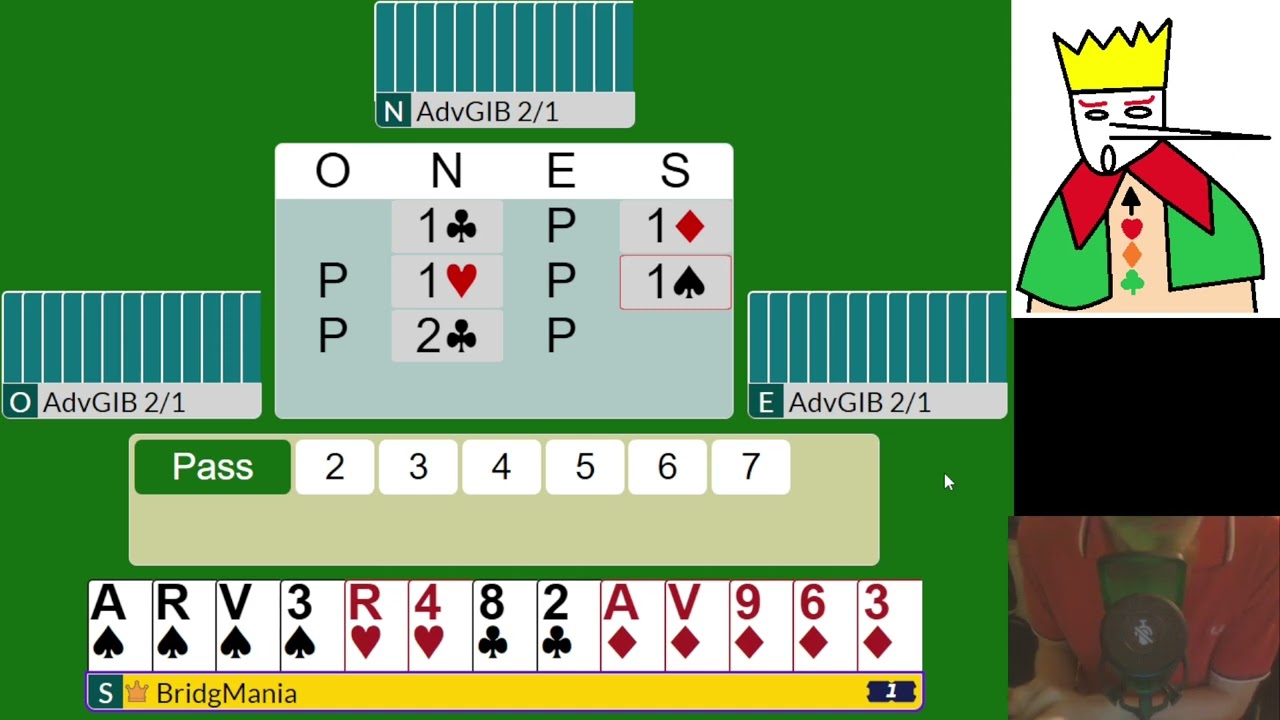 Une quatrième couleur forcing au palier de 1 -  Bridge - Jeu de Carte - Explication n°24