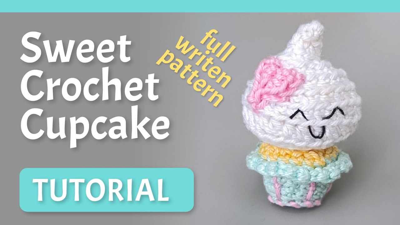 🧁Sweet Crochet Cupcake😊Amigurumi Tutorial #crochet #crochettutorial #crochetcupcake