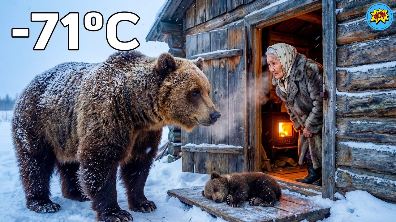 Sibirien: Wilde Bärin bringt krankes Junges bei -71°C zur Tür einer 80-jährigen Frau