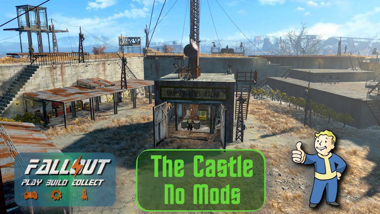 Fallout 4: The Castle: тур по строительству поселения без модов. Полностью отремонтированный замо...