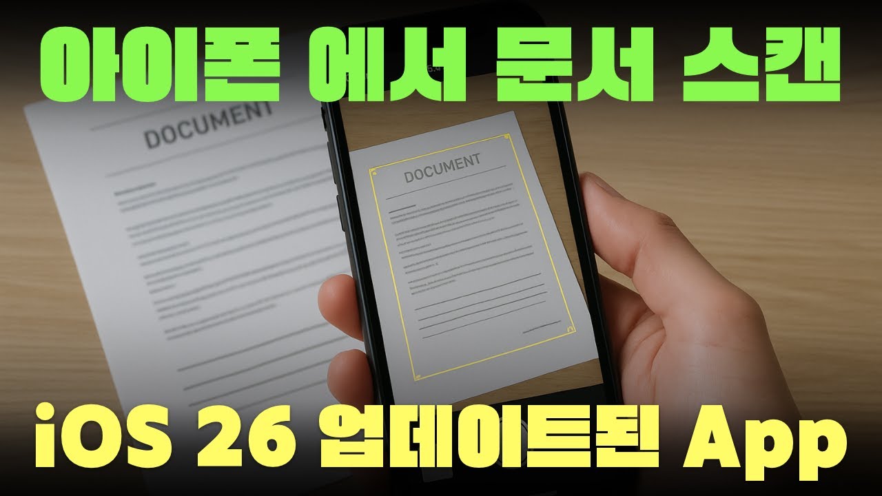 아이폰 에서 문서를 스캔하는 방법들 (iOS 26 에서 update 된 app)