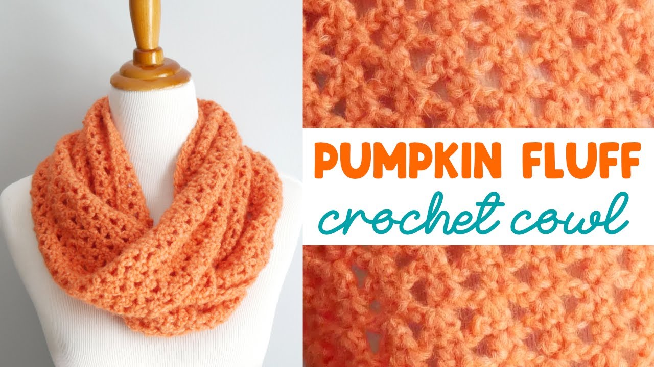 Gorgeous FALL COWL! 🍂 (Pumpkin Fluff Crochet Cowl)
