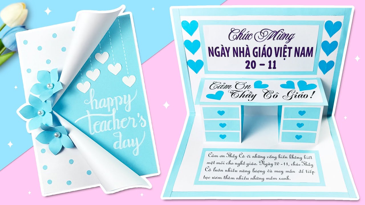 Làm THIỆP 20/11 3D Độc Đáo | Thiệp 20/11 Handmade Đơn Giản | Sam Art & Craft