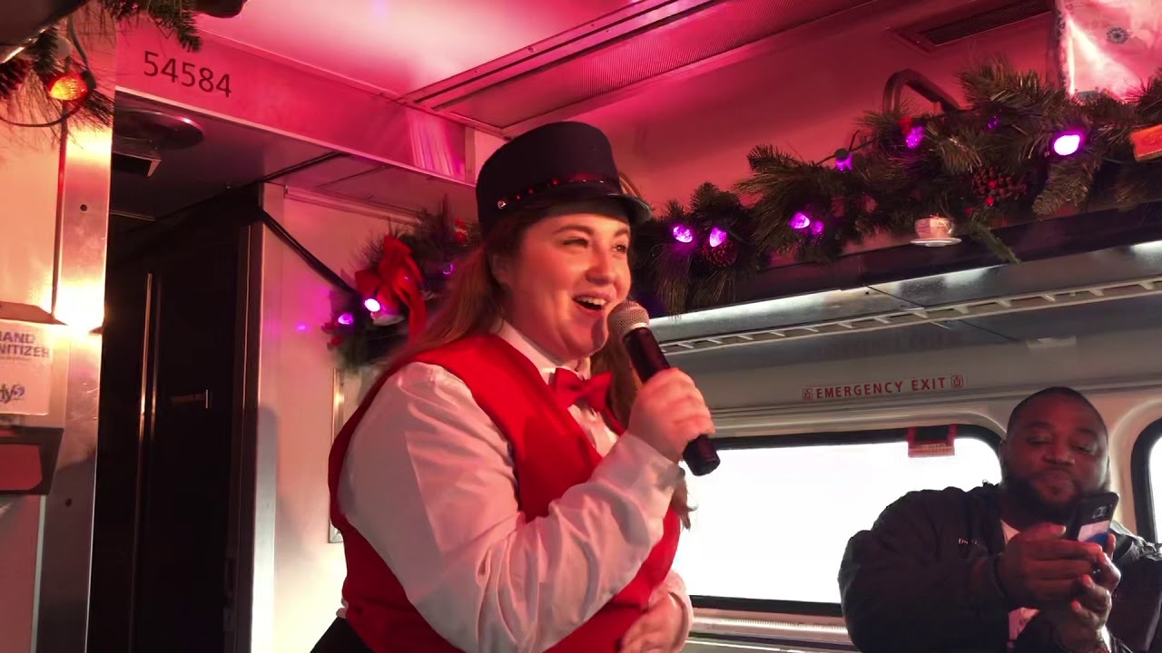 Riding the Polar Express out of New Orleans Union Passenger Terminal on December 9, 2019