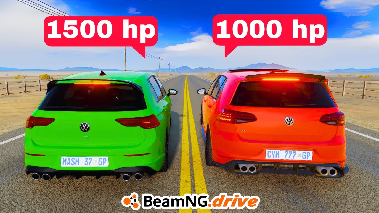 Я устроил гонку на Golf 8R моего друга… БОЛЬШАЯ ОШИБКА 😱 | BeamNG Drive
