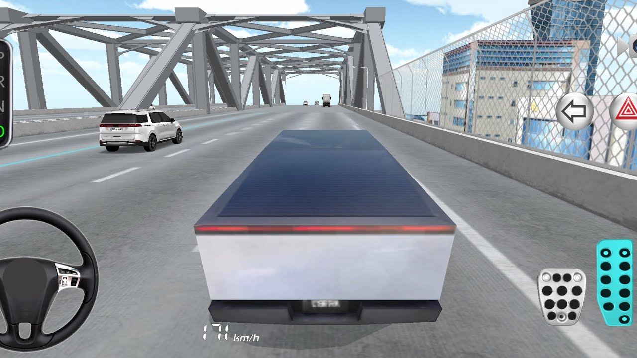 New Gray Tesla cyber truck - 3d Driving Class || Car Game #Gameplay #cargame 