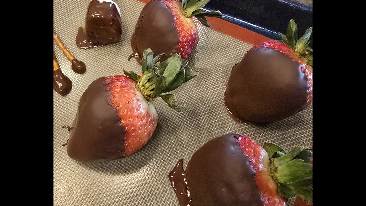 Chocolate Strawberries for 2, Chocolate peanut clusters, Marshmallow n pretzels. Fast Easy dessert.