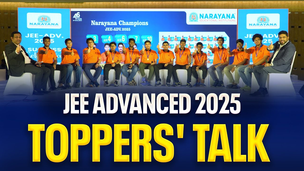 JEE Advanced 2025 Toppers Talk | Narayana’s Secret to All India Success