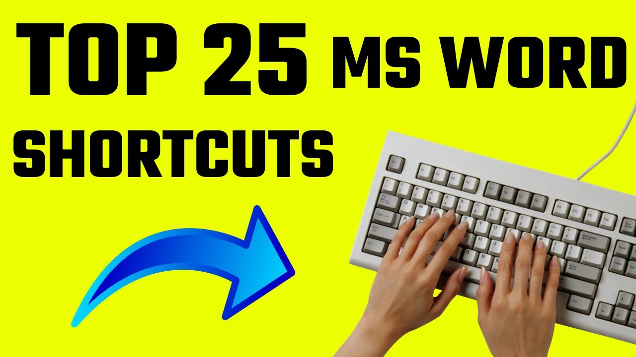 Top 25 MS Word All Important Shortcut Keys in Hindi | MS Word Shortcut Keys