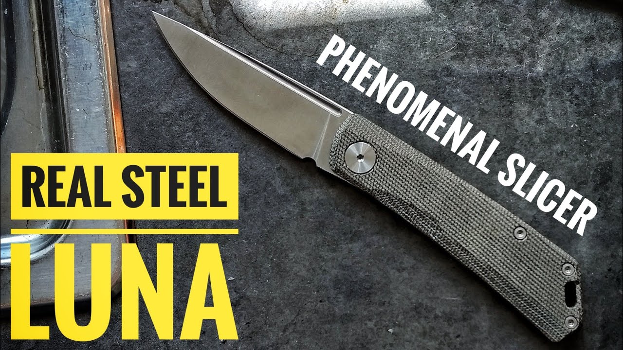 Real Steel Luna (Micarta) - Amazing 1.5 oz Superslicer Slipjoint!