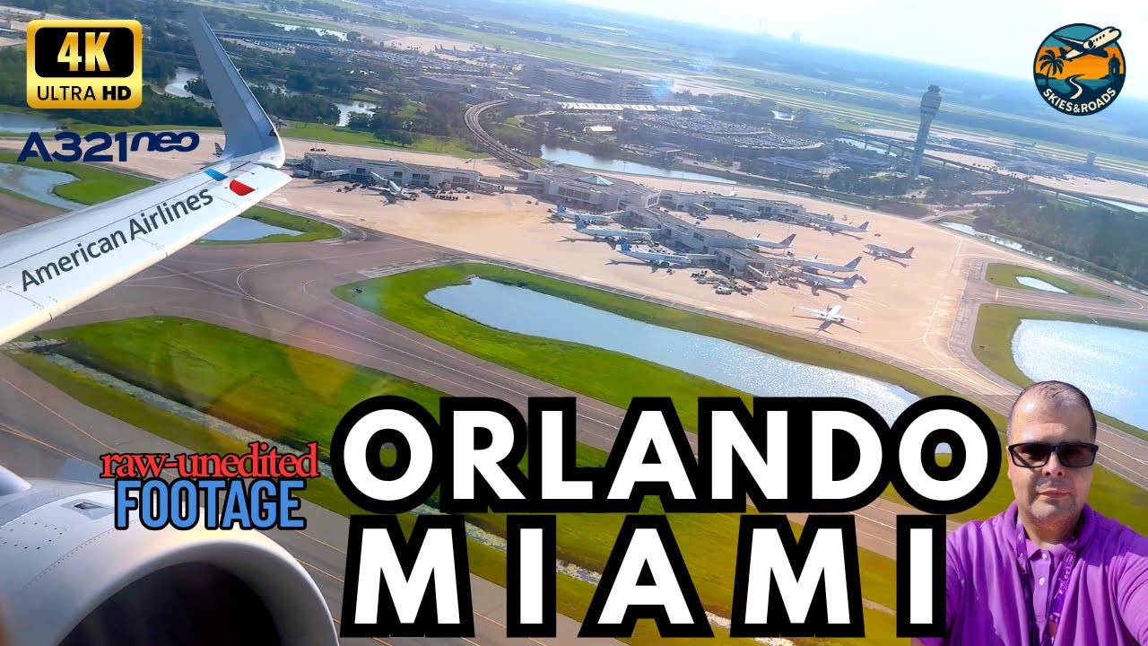 4K FULL RAW FLIGHT: First Class A321neo Experience from ORLANDO to MIAMI!  | American Airlines