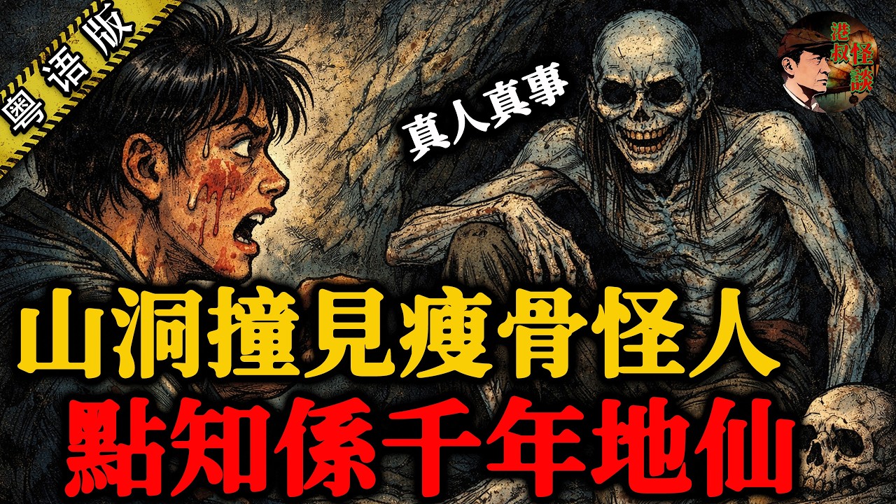 半夜山洞以為撞鬼，點知係千年地仙佈局！冇眉冇眼、周身慘白，原來係地仙！【港叔怪談】粵語廣東話聽書｜怪談奇聞｜睡前故事
