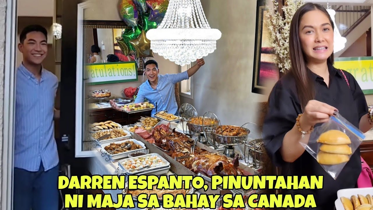 DARREN ESPANTO,PINUNTAHAN SA BAHAY SA CANADA NI MAJA SALVADOR, DARREN NAGCELEBRATE,
