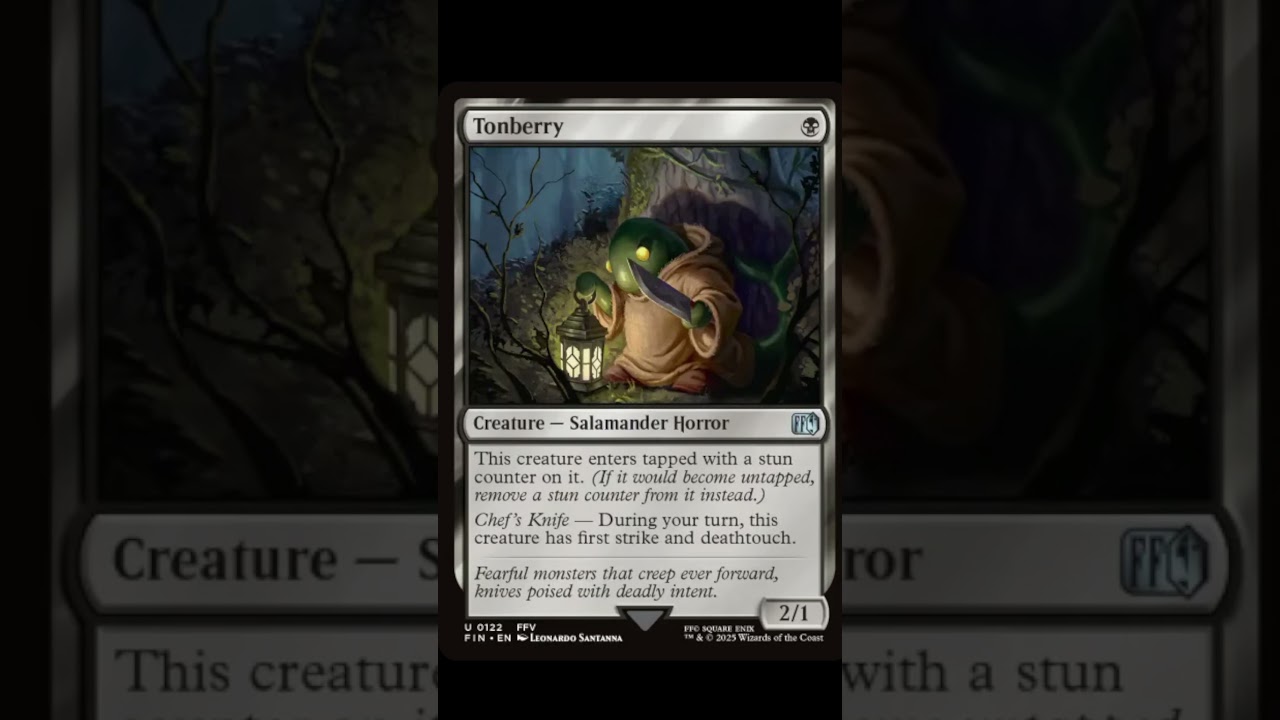 Tonberry - First strike and deathtouch but enters with stun counter... - Final Fantasy MTG