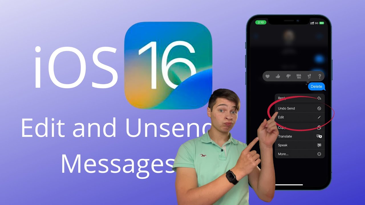 Delete and Edit iMessages in iOS 16