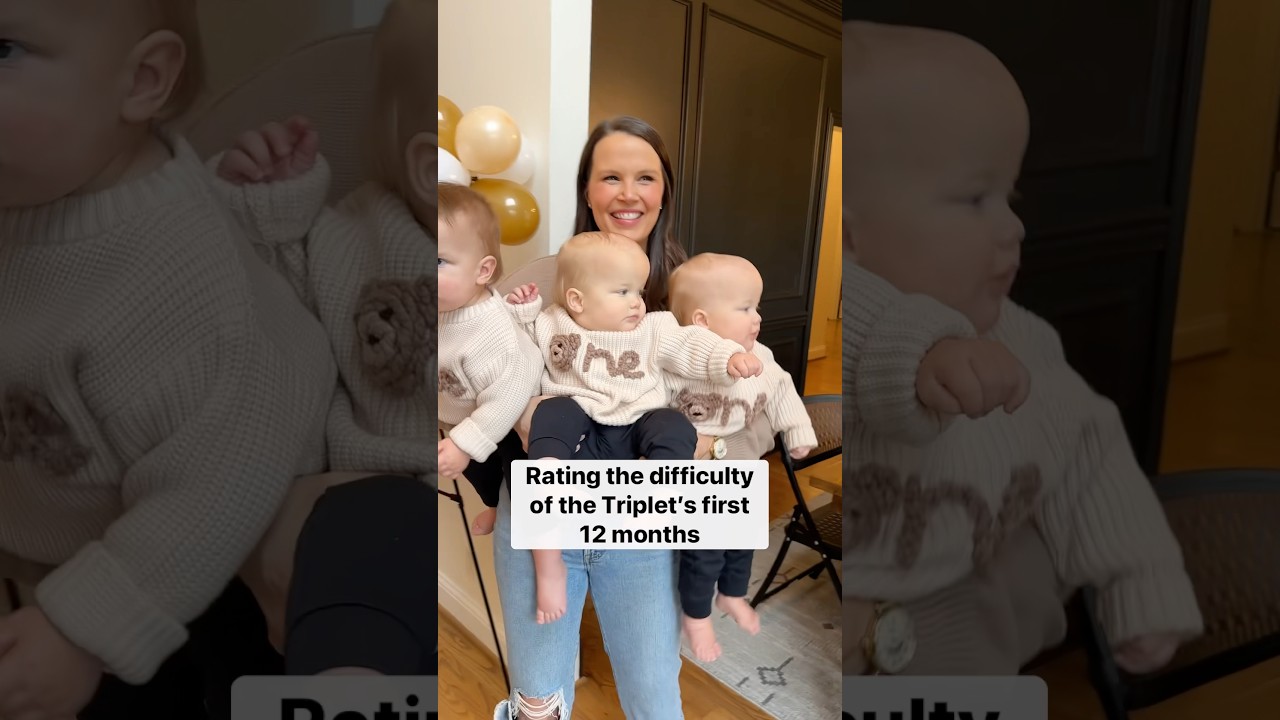 The first 12 months with Triplets was a little crazy, but so worth it! #triplets #mom #dad #cute