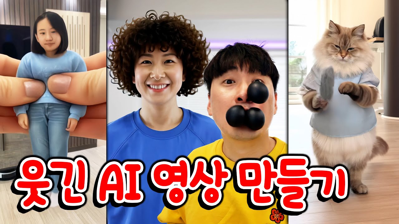 웃기고 재밌는 Ai 영상 만들기 대회!! 청소하는 고양이 너무 귀여운 거 아냐?