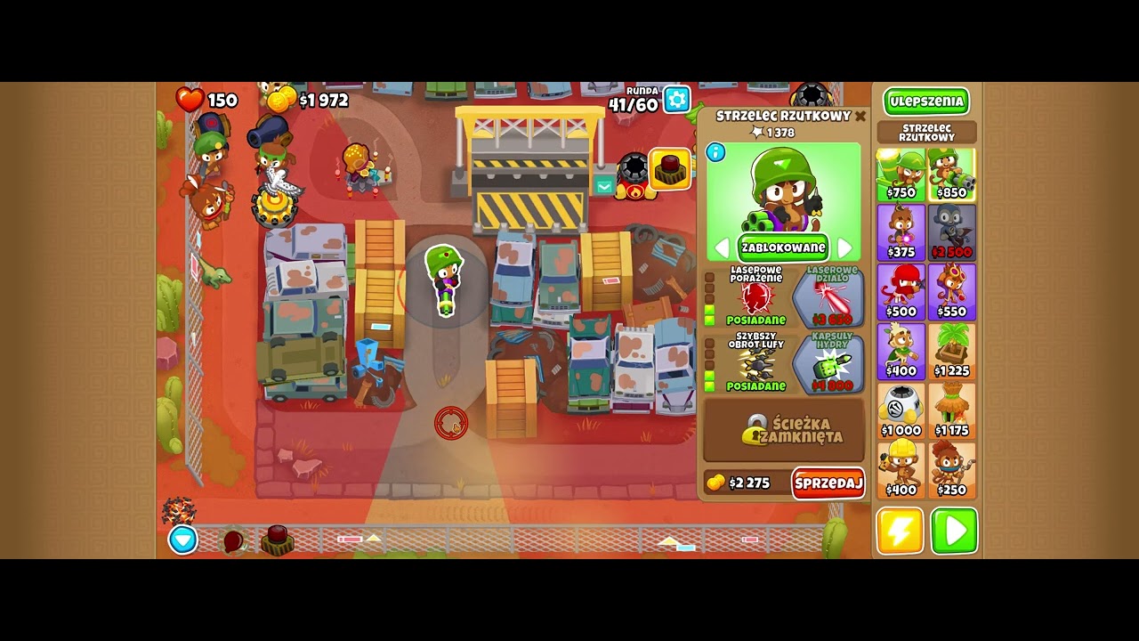 BloonsTD6 Kilka mapek ale niestety bez wygranej