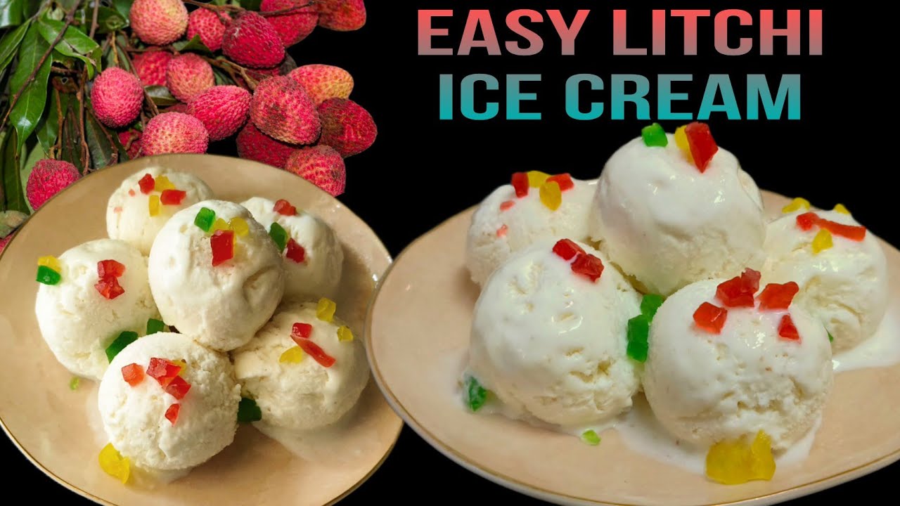 Easy Yummy Litchi Icecream | Creamy Soft Litchi Icecream Recipe | @MadhavisKitchen