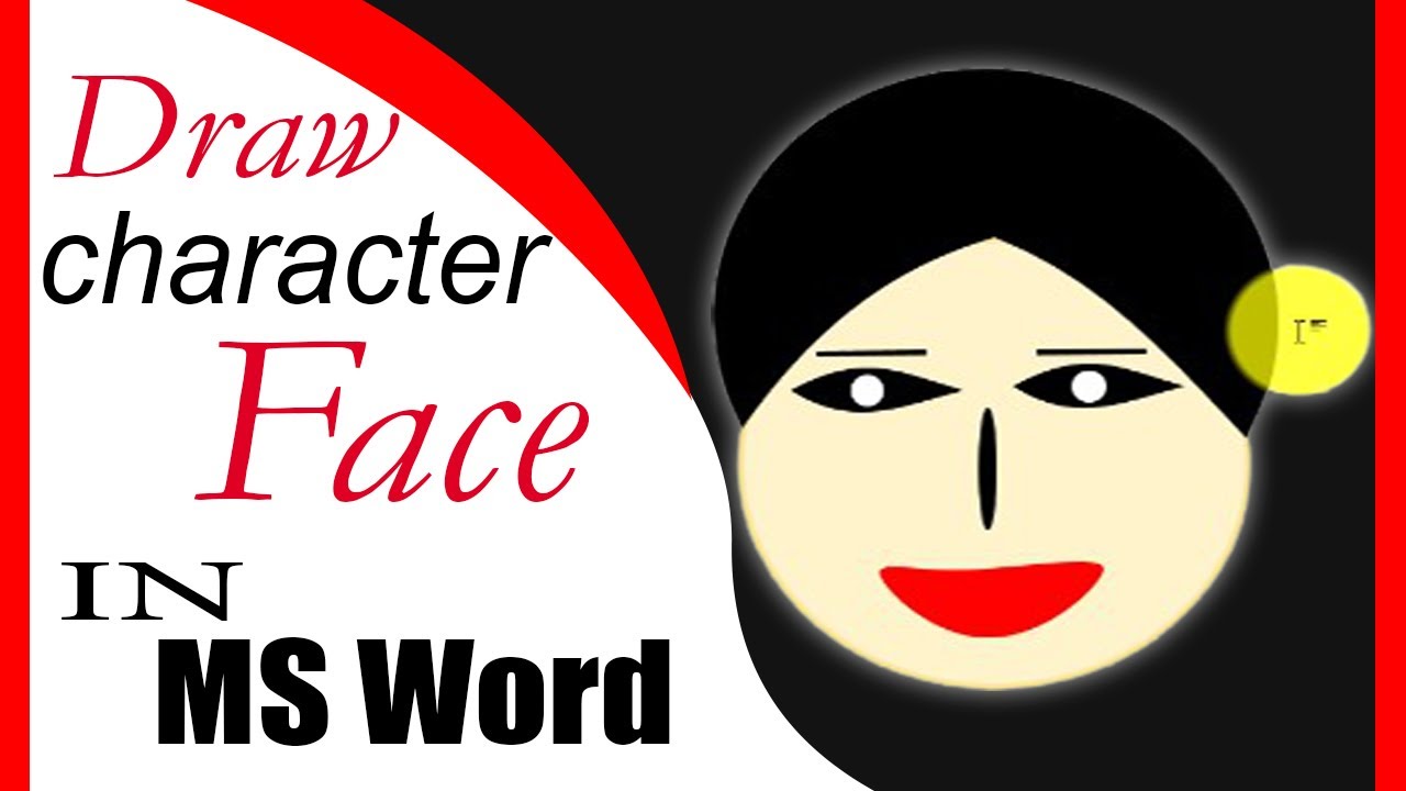 How To Draw face character in MS word || character Design in MS Word Using basic Shapes || Tricks..