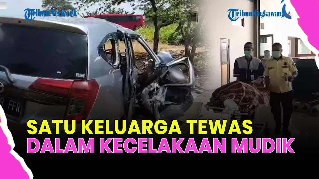 🔴SATU KELUARGA PEMUDIK ASAL BEKASI TEWAS KECELAKAAN DI DI TOL TEGAL