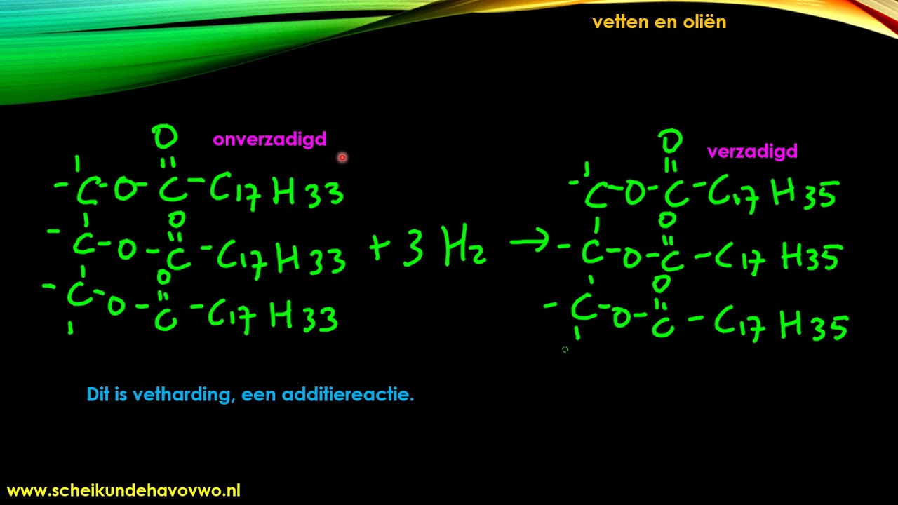 triglyceriden vetten en oliën scheikunde