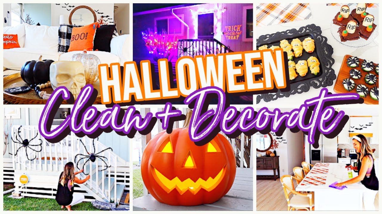 NEW HOUSE HALLOWEEN CLEAN + DECORATE WITH ME! FALL 2021 FRONT PORCH + RECIPES @BriannaK Homemaking
