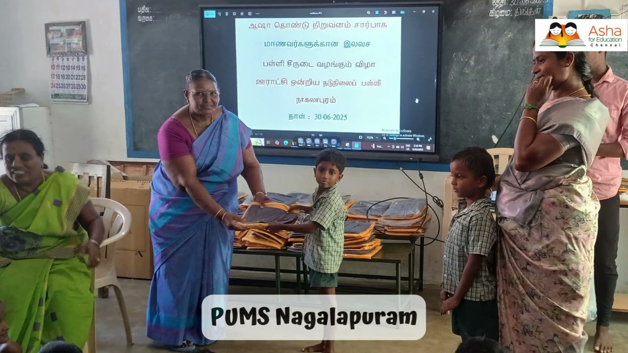 NGO Asha Chennai distributed 2000 uniforms to government school students at Thoothukudi, Tamilnadu