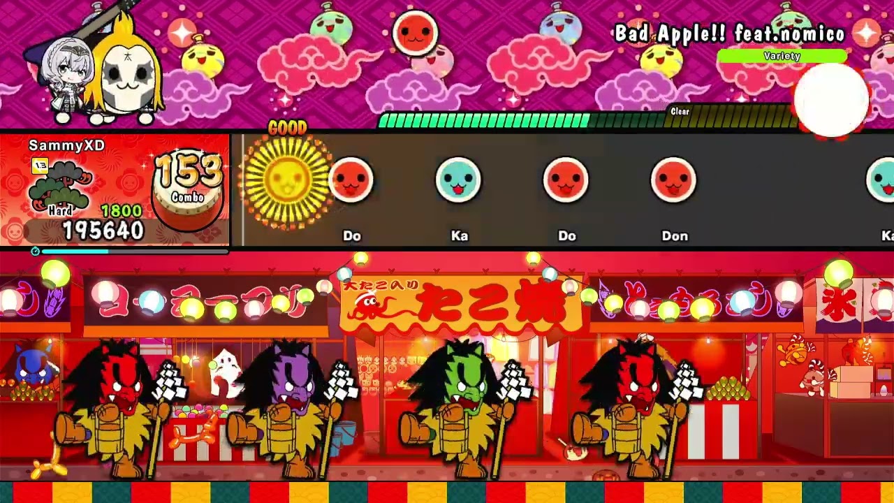 Taiko no Tatsujin Rhythm Festival: Bad Apple!! feat.nomico (Hard)